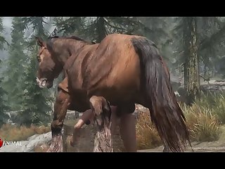 Horny Horse Ploughs Nord Pussy Naughty Machinima 2